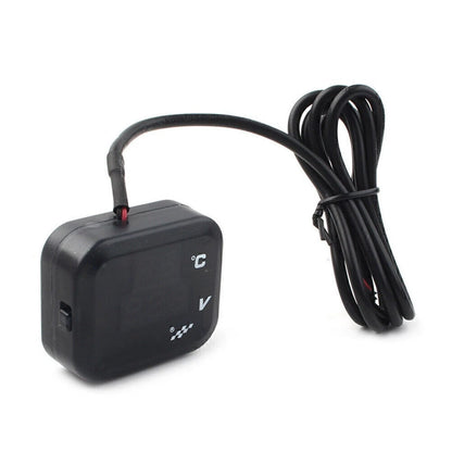 Air Temperature Gauge LED Voltmeter Panel Meter for Universal Use
