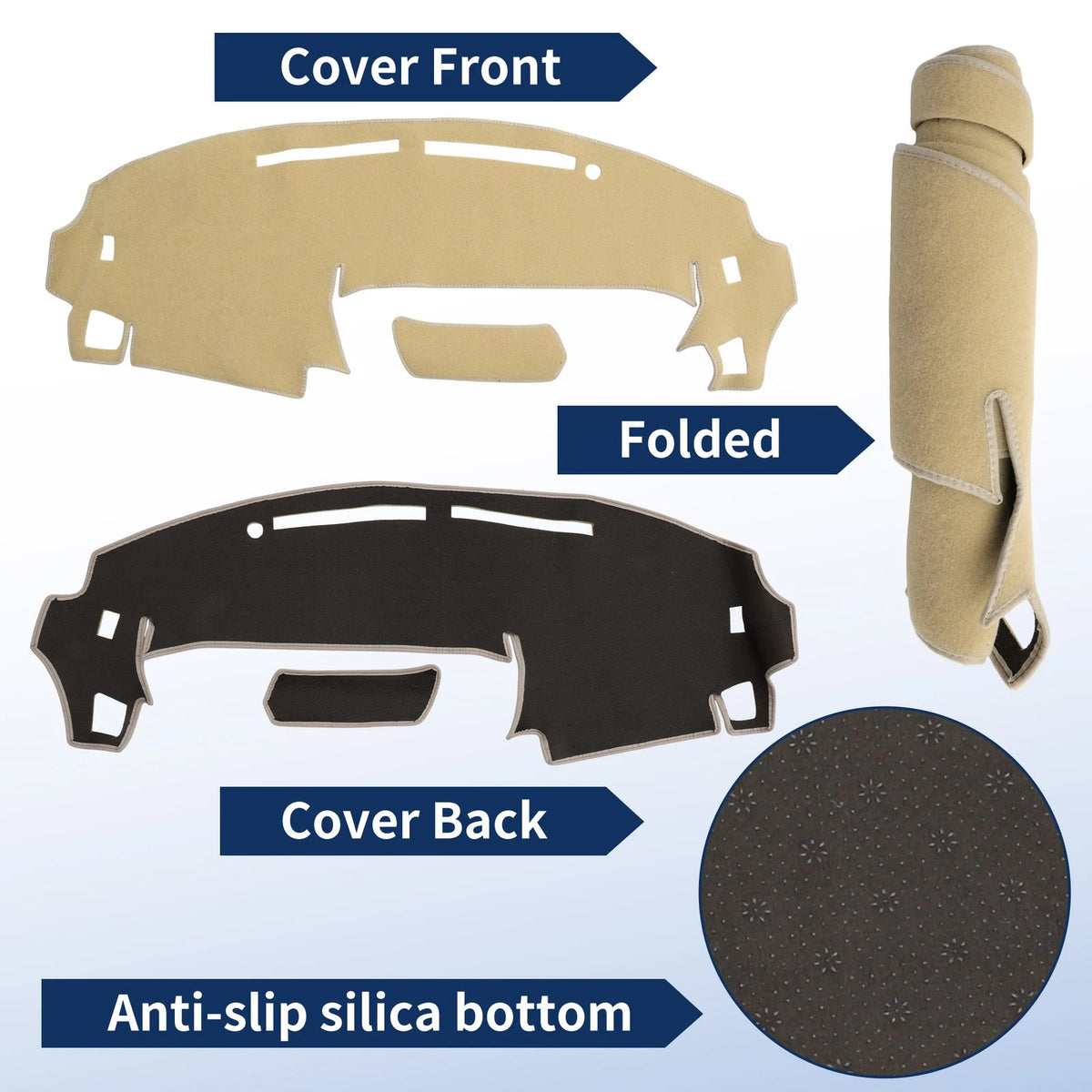 Dash Cover for Daihatsu Tanto LA650S/LA660S (2015–2020) Polyester Beige