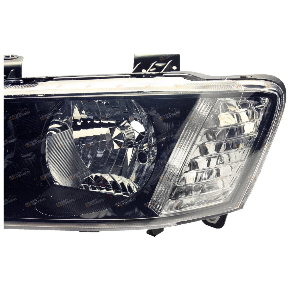 LH Black Headlight for Holden Commodore VE Series II (2010–2013)