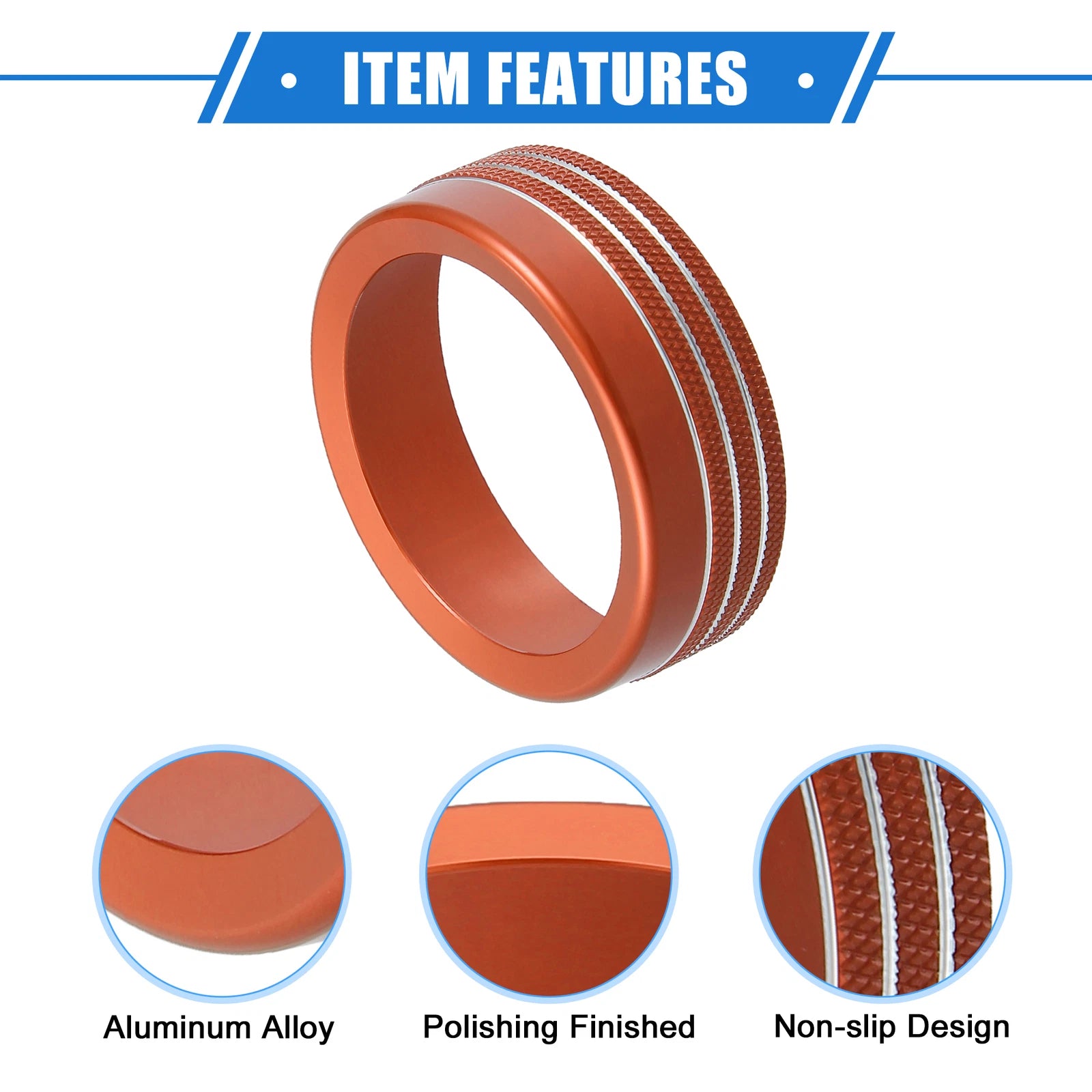 Gear Shift Switch Knob Button Ring Cover for Ford Maverick (2022–2023) Orange