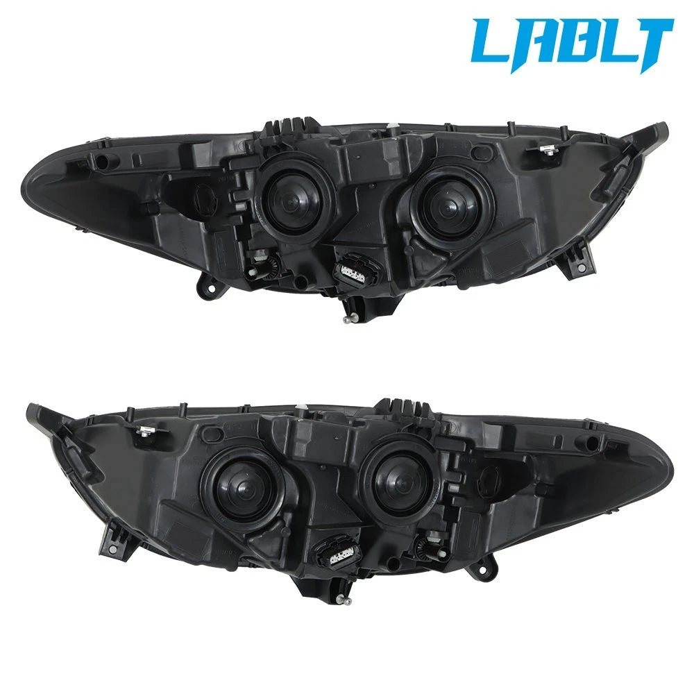 2X Black Housing Halogen Headlight Headlamp for Ford Fusion (2013–2016)