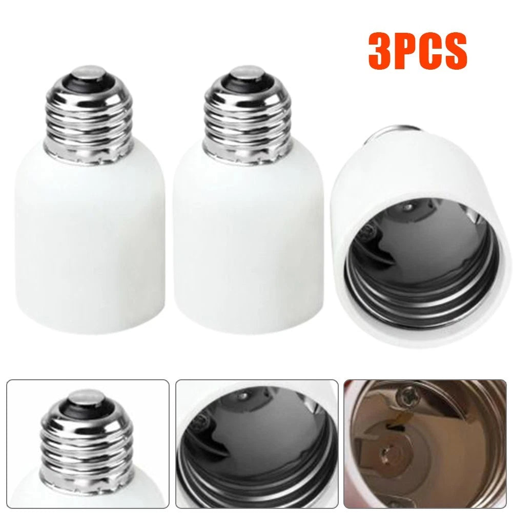 Set of 3 Light Bulb Adapter E26/E27 to E39/E40 for Mogul Base