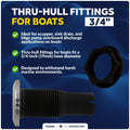 3/4 Inch Straight Thru-Hull Connection for Hose - FO2995