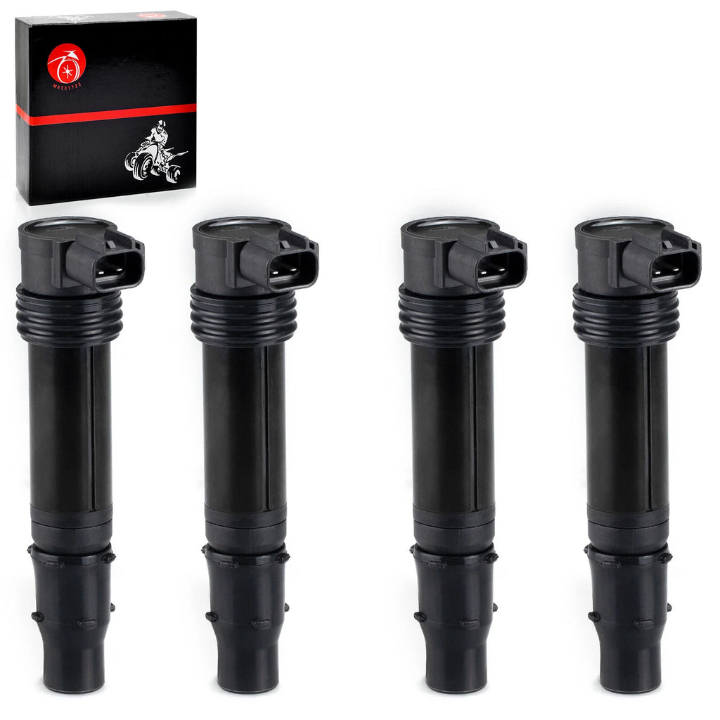 4X Ignition Coils & Iridium Spark Plugs for Kawasaki Ninja ZX600 (2000–2009)