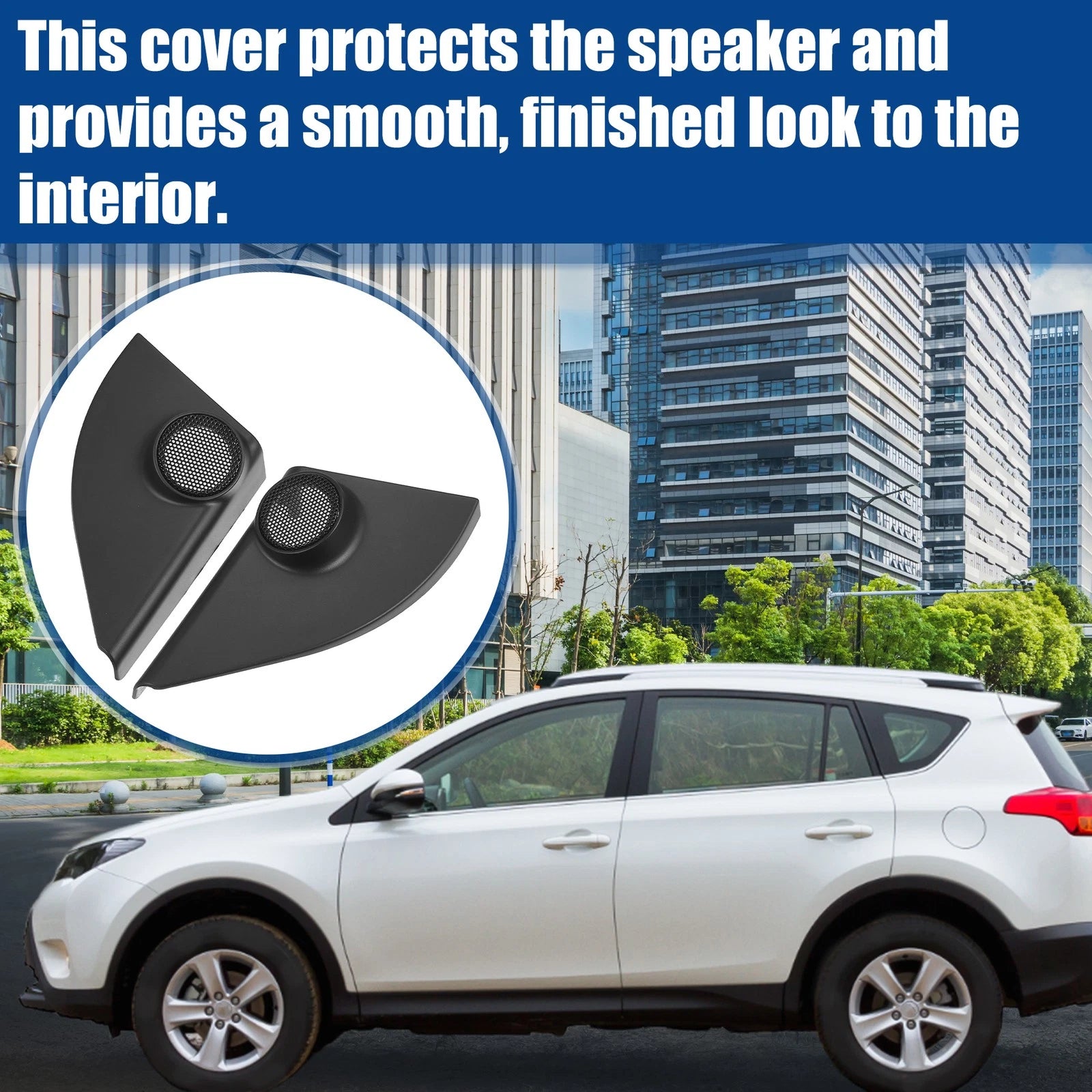 Door Tweeter Speaker Panel Cover Trim Pair for Toyota RAV4 (2013–2018)