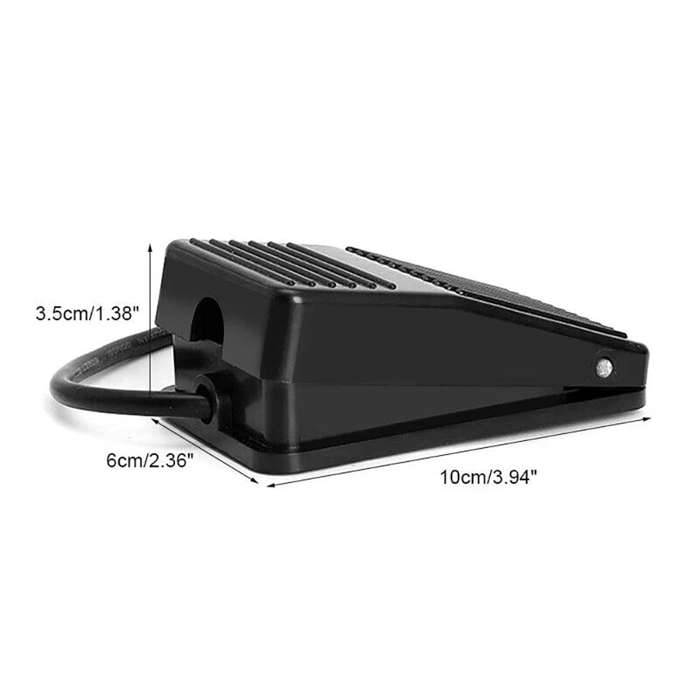 Push Button Power Foot Pedal Switch 100mm 10A AC 250V Black