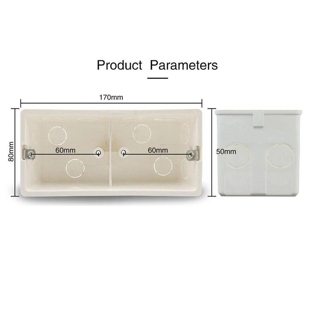Fireproof Plastic Box for Wall-Mounted Electrical Switch Installations