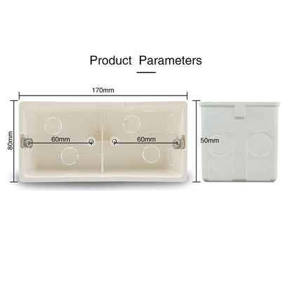 Fireproof Plastic Box for Wall-Mounted Electrical Switch Installations