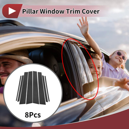 8 Pcs Door Pillar Window Trim Replacement for Toyota Verso EZ (2012–2015)
