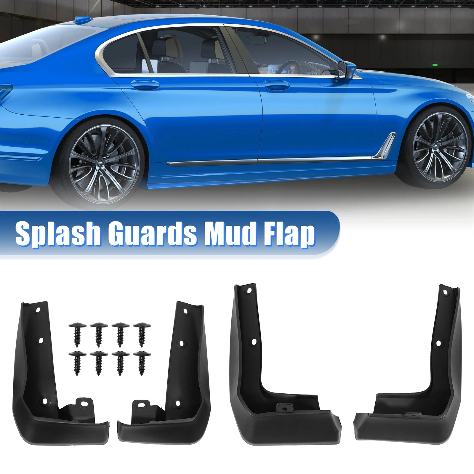 Set Front Rear Mudguards Mud Flaps with Screws for Honda Civic (2006–2011)