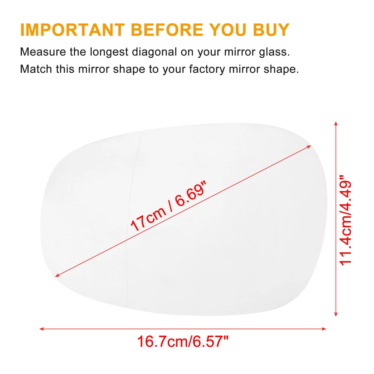 Heated Side Mirror Glass Left Replacement for BMW 325i 135i (2007–2016)