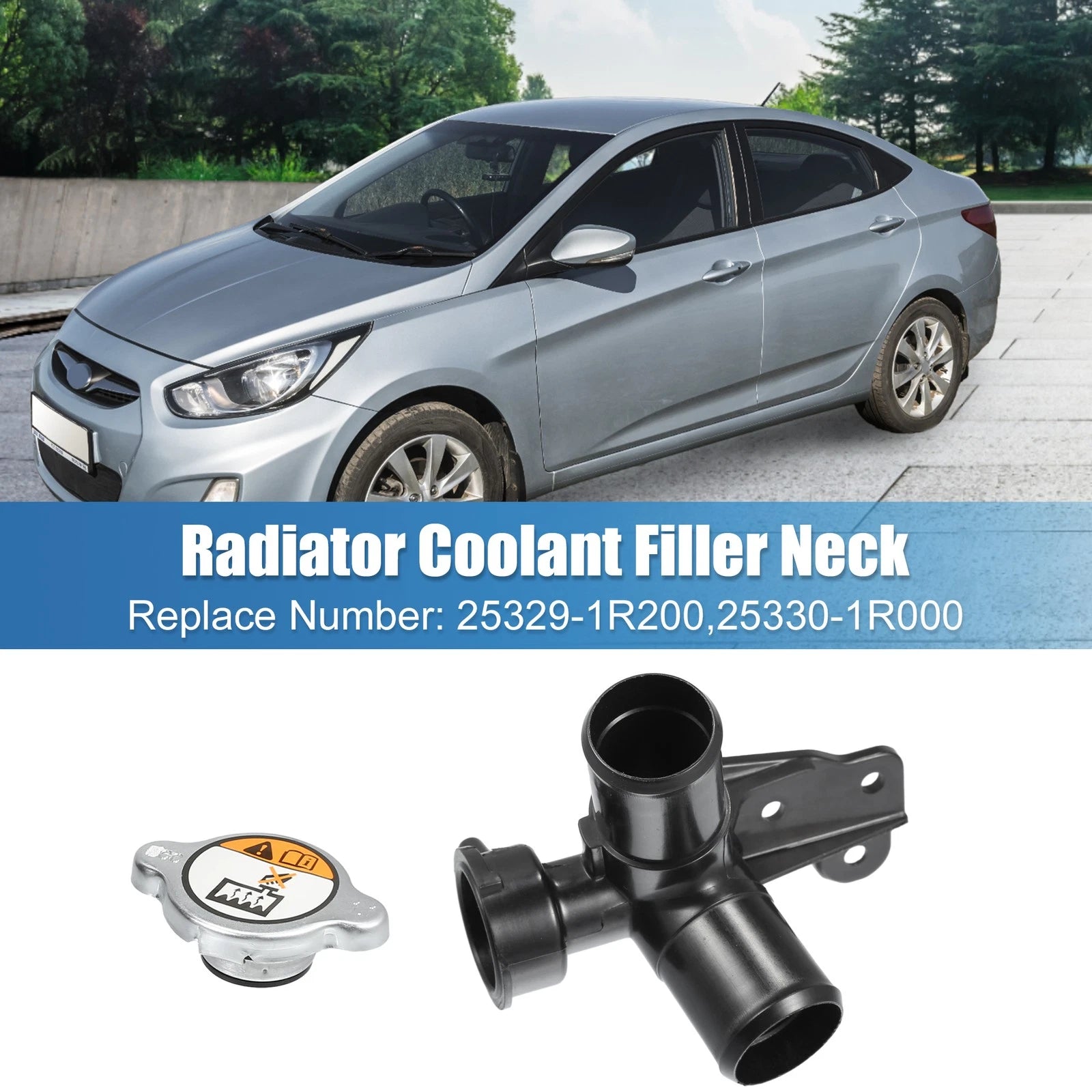 Engine Radiator Coolant Filler Neck Replacement for Hyundai Accent (2006–2011)