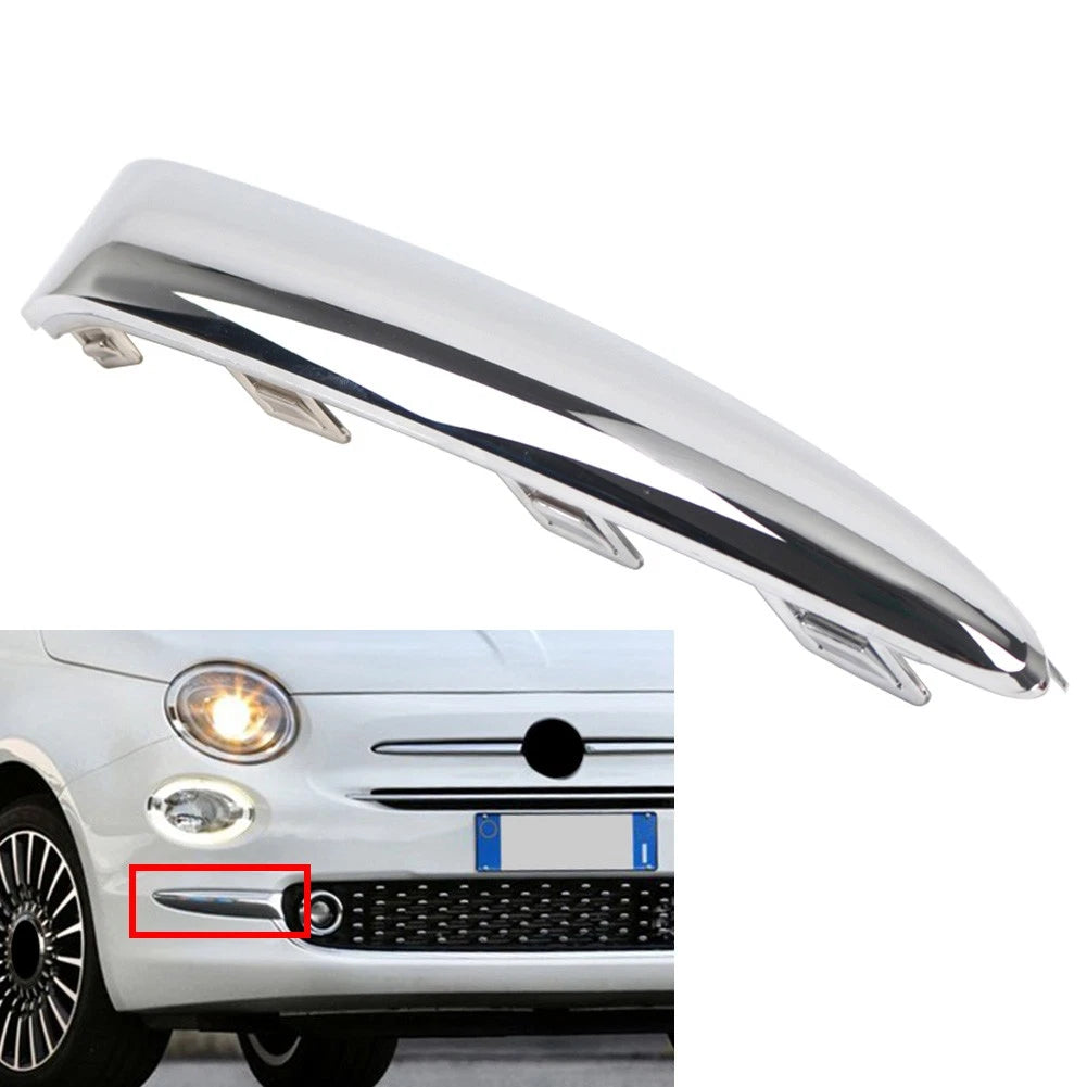 Front Bumper Side Chrome Trim for Fiat 500 Lounge (2015–2020)