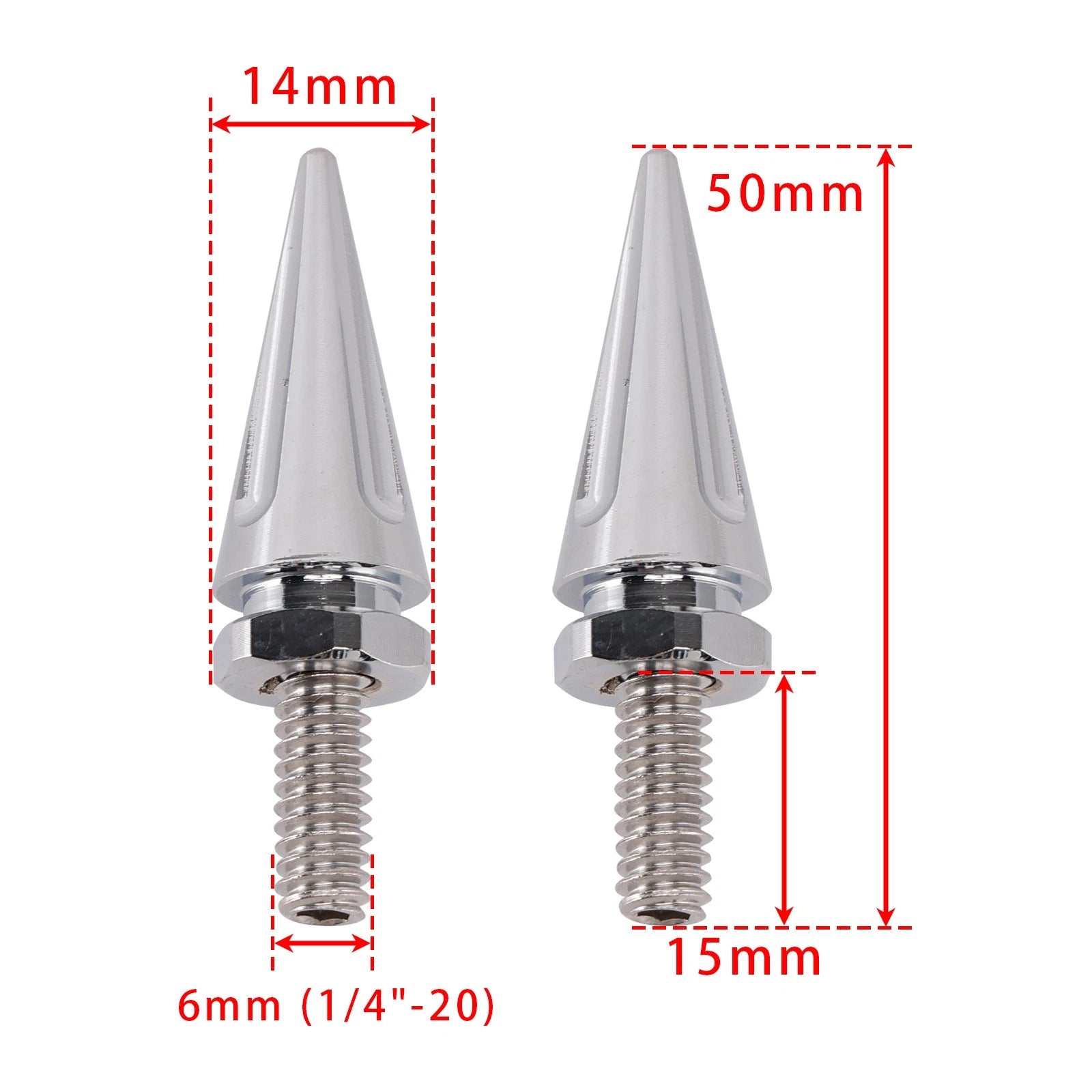 3X Silver Spike Windshield Bolts for Street Glide Electra Glide Touring (2014–2025)
