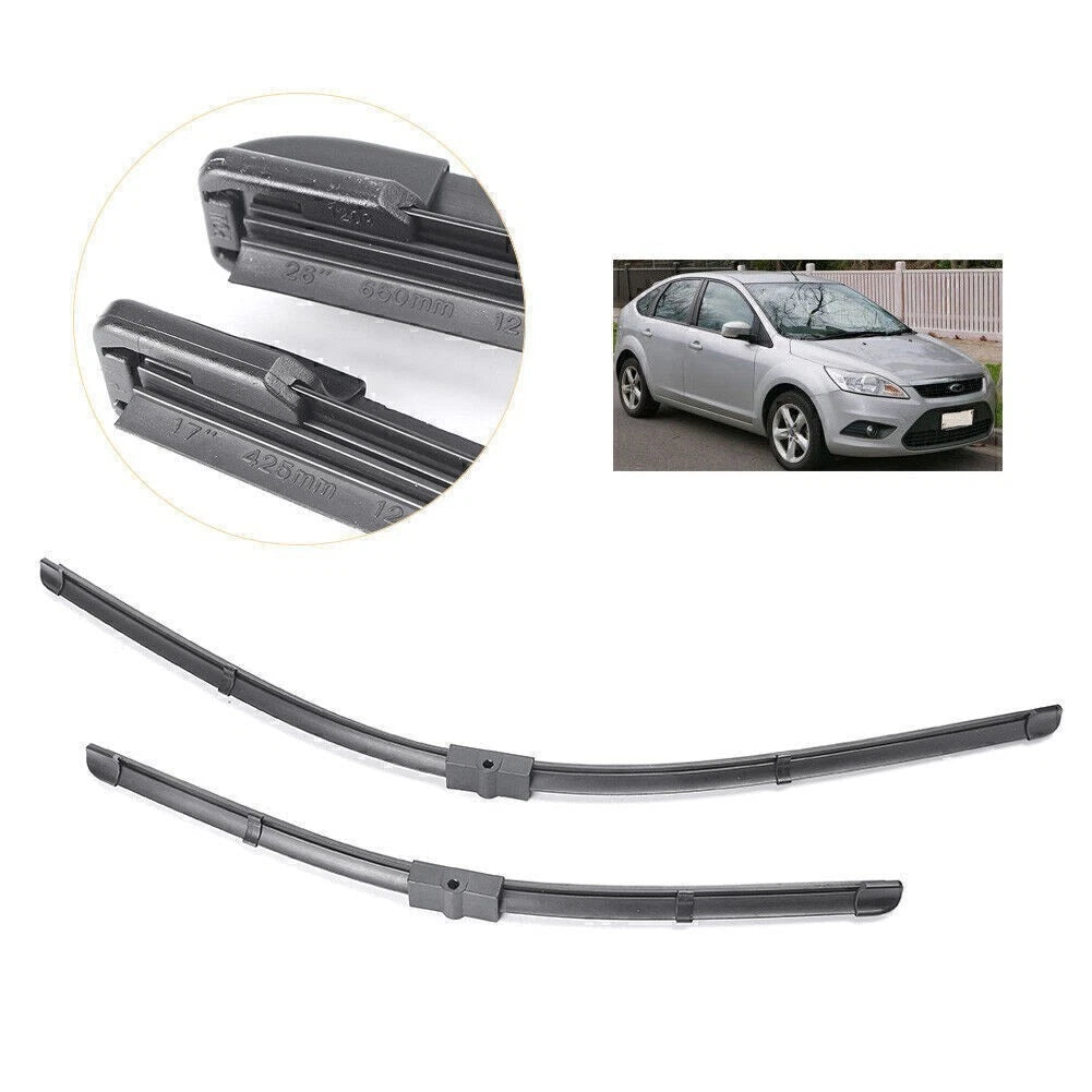 Set of 2 Wiper Blades for Ford Focus MK2 (2004–2011)