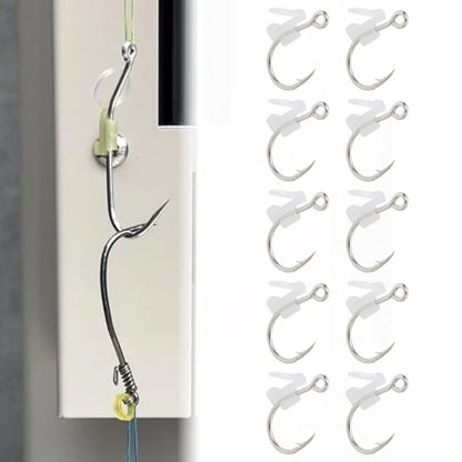 10pcs Offset Barbed Live Shrimp Hooks for Outdoor Use