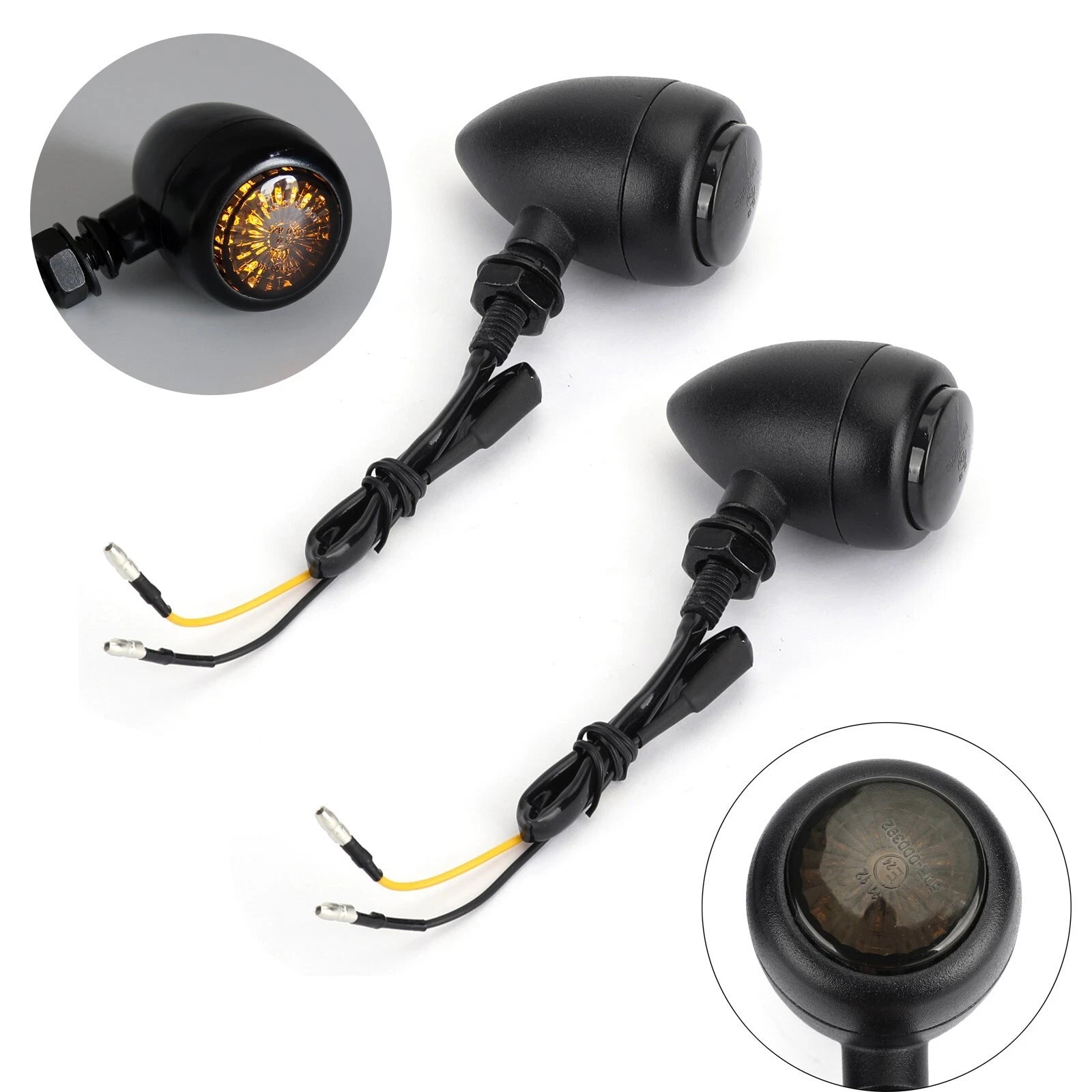 LED Bullet Turn Signals for Harley Chopper Cafe Racer (T8)