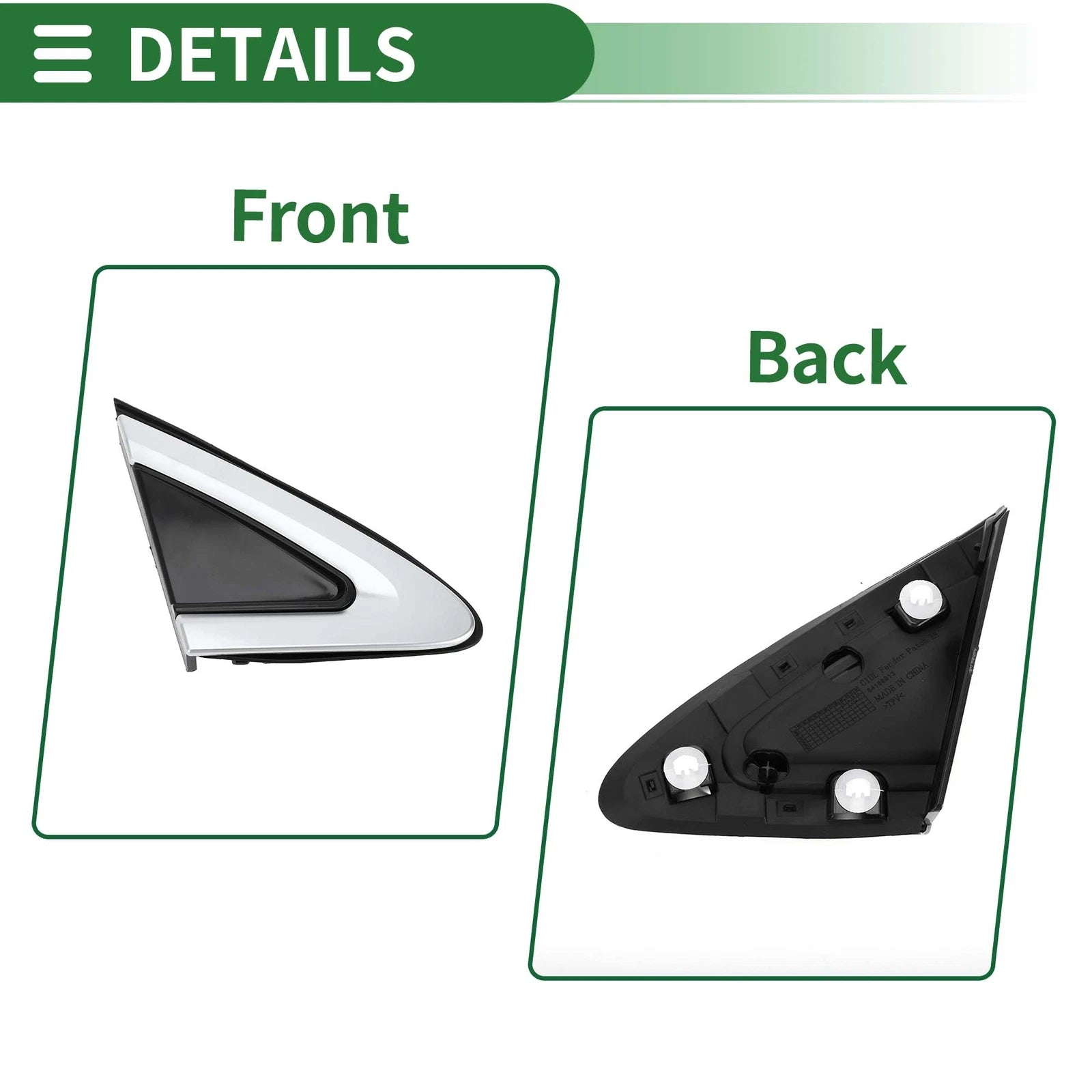 Front Right Side Pillar Corner Triangle Trim for Cadillac XT5 (2017) No. 84186913