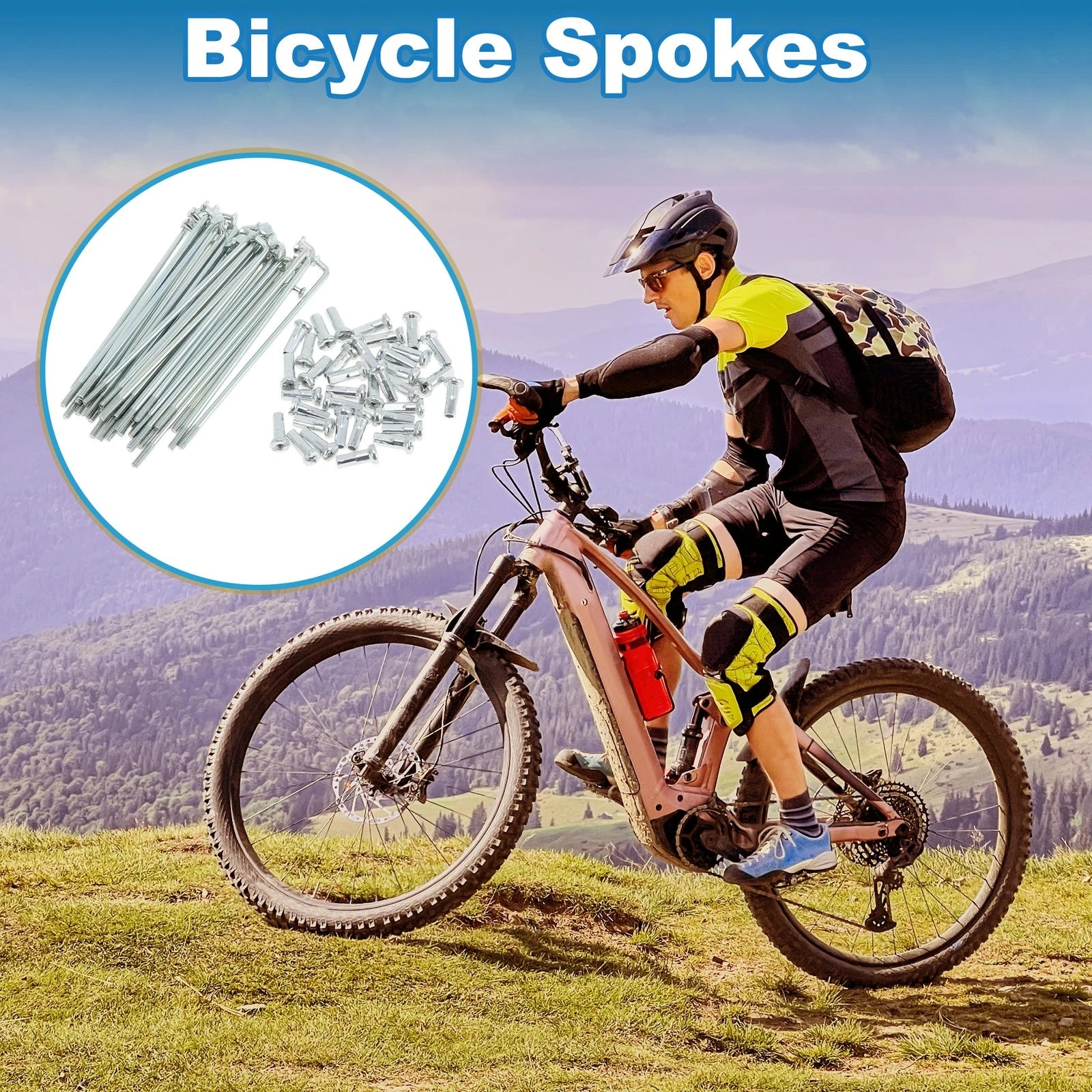 Bicycle Spokes Front Set for 76mm 14G Galvanized Carbon Steel (—)