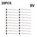 20X 9V Battery Clips T Type Connector Hard Shell