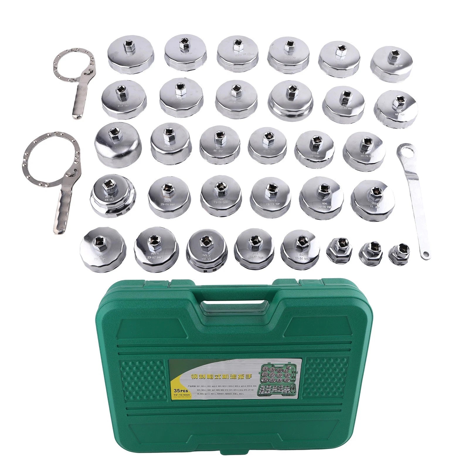 35x 1/2" Drive Cap Removal Tool for Auto Oil Filter Socket Wrench