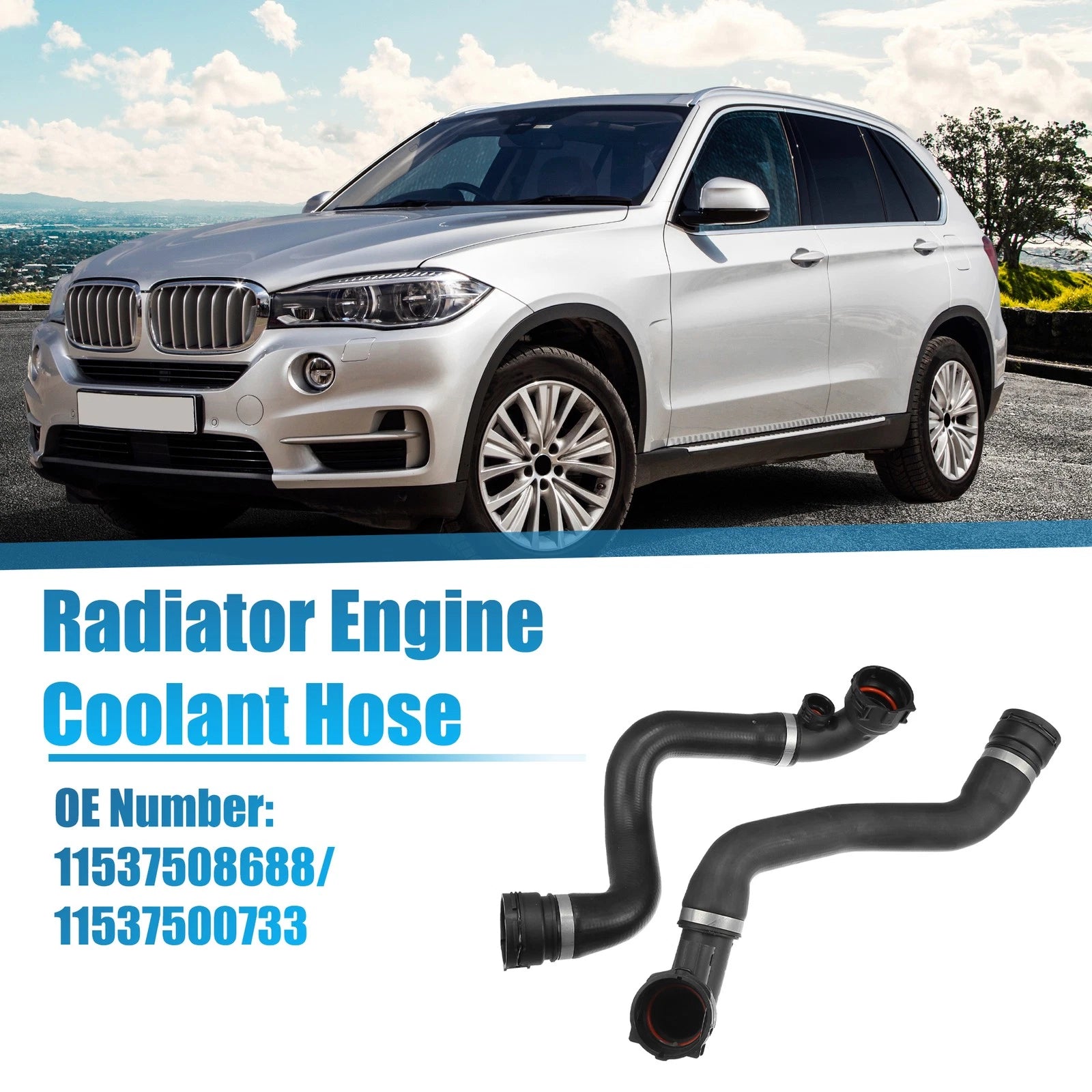 Radiator Coolant Hose Set Upper Lower for BMW X5 (2000–2006)