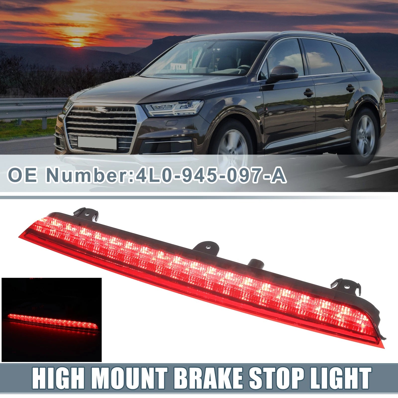 Tail High Mount Brake Stop Light for Audi Q7 (2007–2015) Replacement