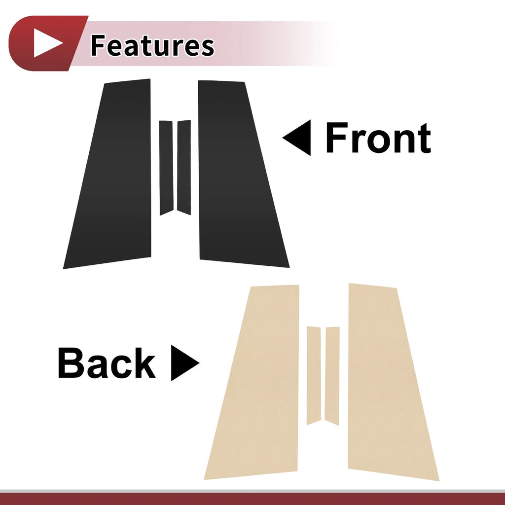 4 Pcs Car Door Pillar Window Trim Replacement for Mercedes-Benz CLS (2017–2019)