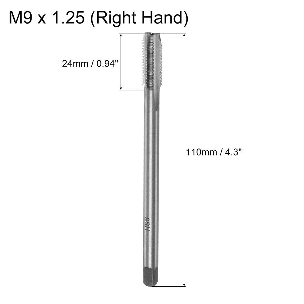 Extra Long M9 X 1.25 Tapping Tool for Efficient Thread Cutting