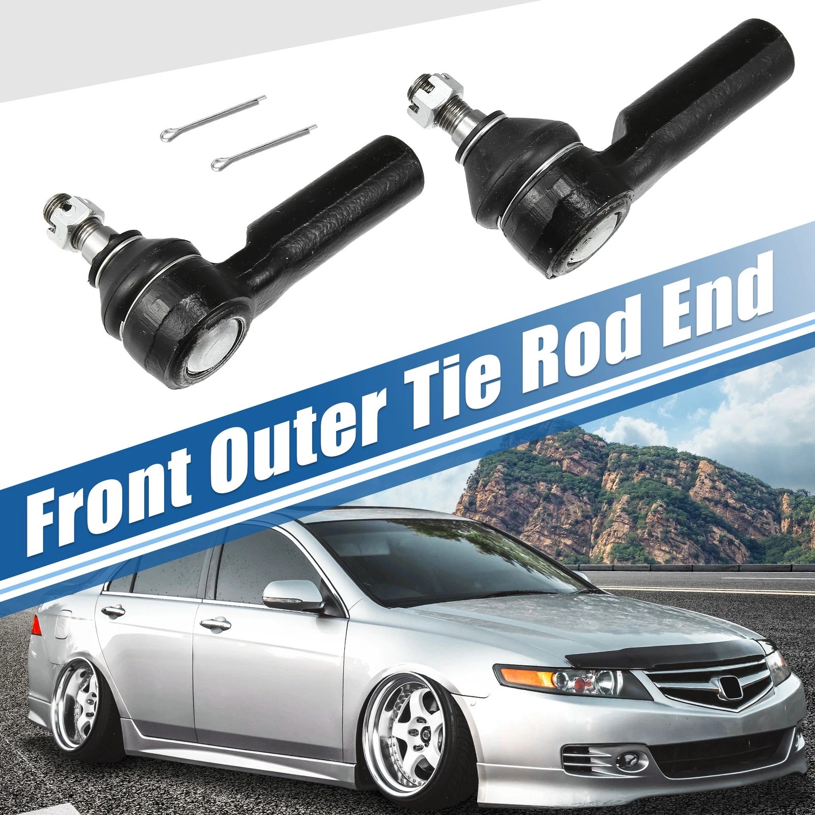 2pcs Front Outer Tie Rod End Links Replacement for Ford Escape Mazda (2001–2009)