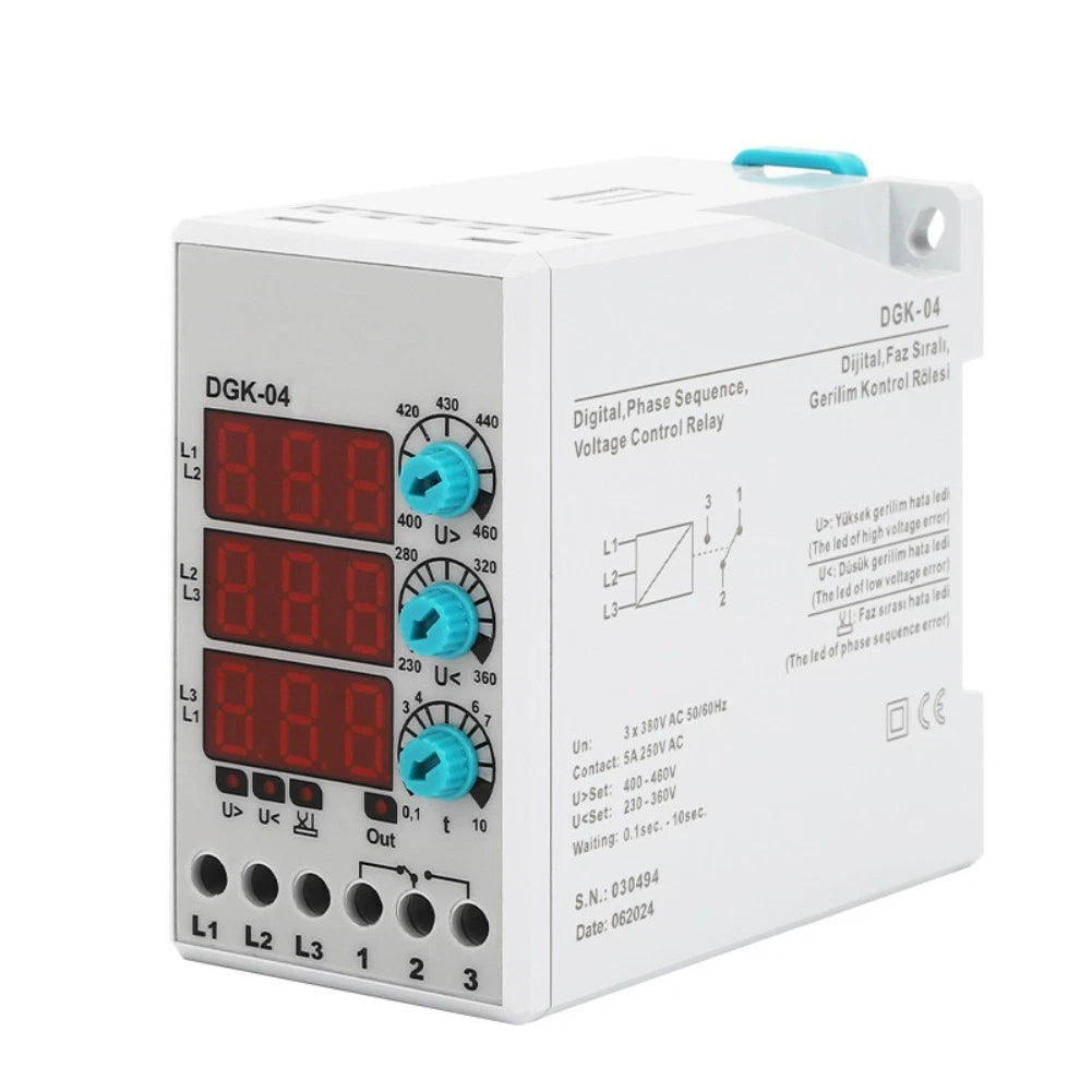 Power Grid Protection Relay for 3-Phase Systems (380V)
