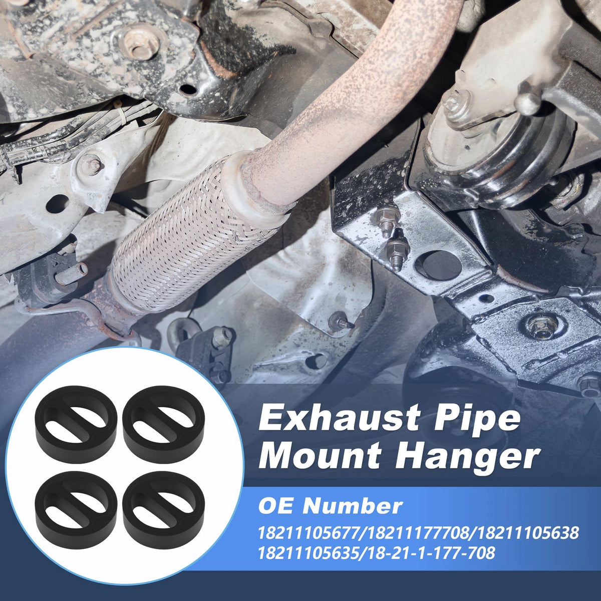 Exhaust Pipe Mount Hanger Front Rear Set for BMW 3 5 6 7 Series (2005–2019)