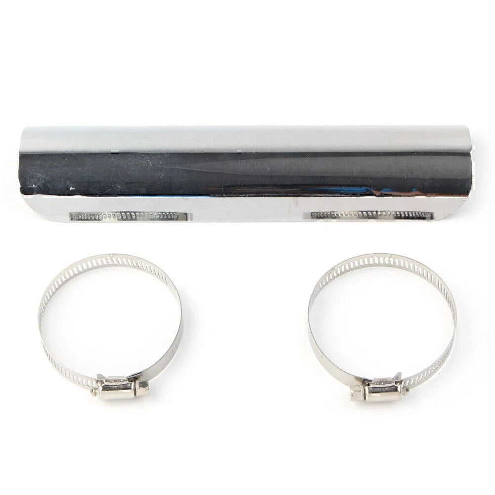 Chrome Motorcycle Exhaust Muffler Pipe Heat Shield Cover Protector For Harley