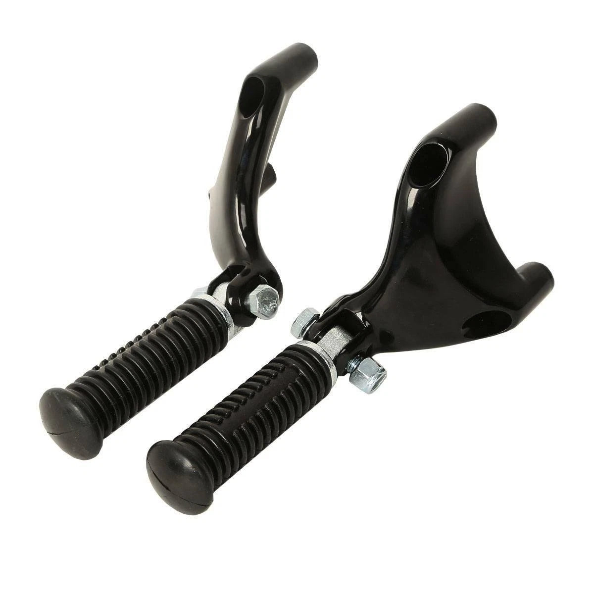 Black Rear Footpeg Mounting Clamps for Harley Sportster 883 1200 (2004–2013)