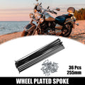 Bicycle Spokes 14G 255mm with Nipples Kit for Most Bicycles (Qty 36)