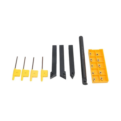 4pcs 12mm Lathe Tool Holders with 10 DCMT070204 Inserts Boring Bar Kit