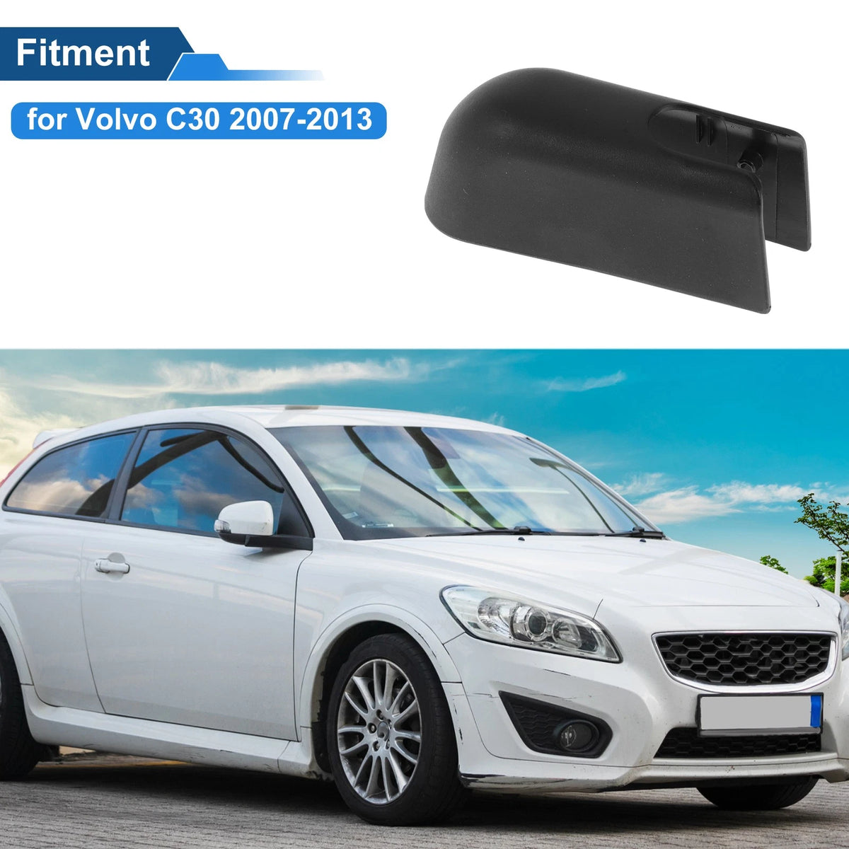 Rear Windshield Wiper Arm Nut Cover Cap for Volvo C30 (2007–2013) No.31290077