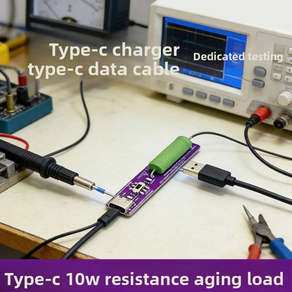 Type-C PD Resistive Load Tester for Power Supply Stability