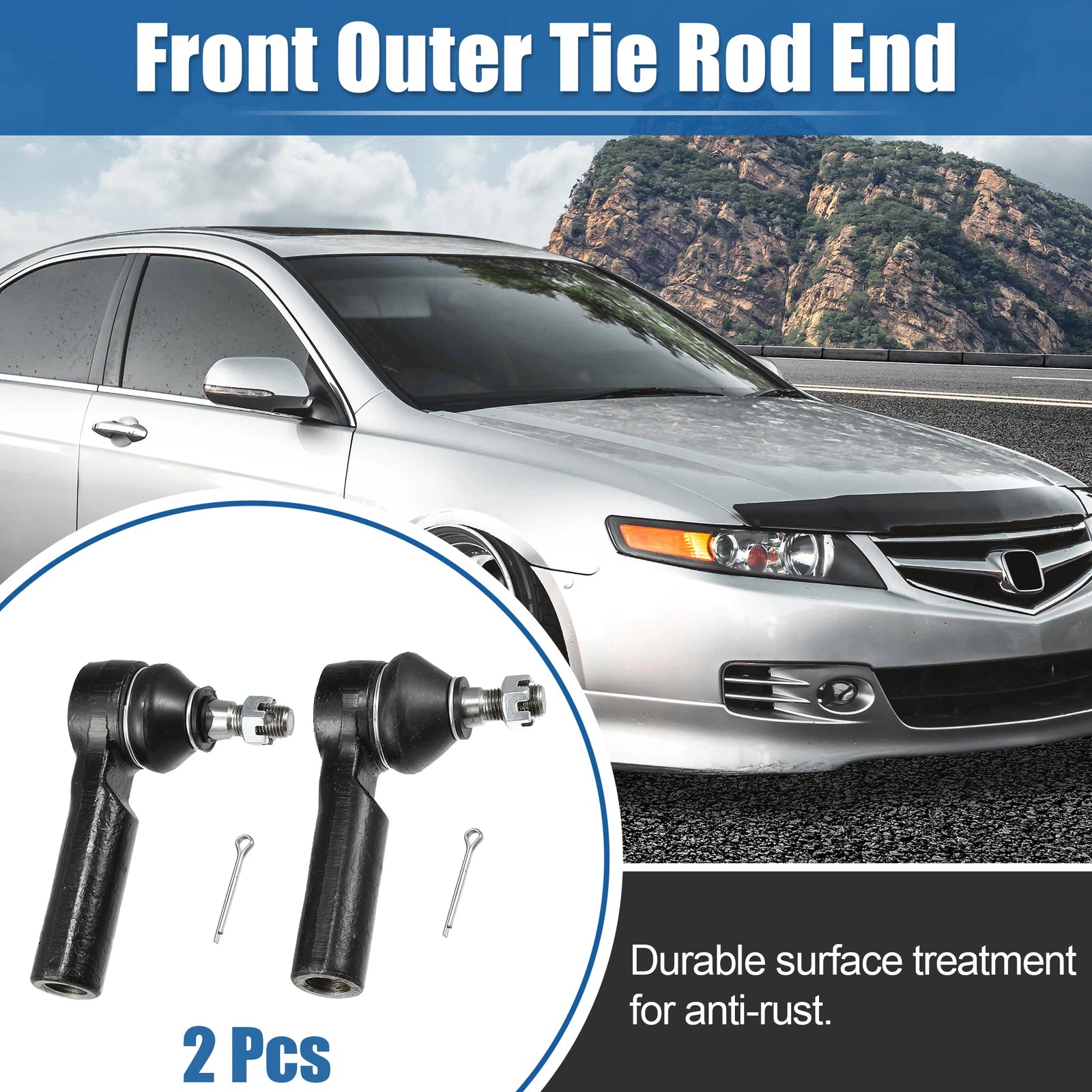2pcs Front Outer Tie Rod End Links ES3631 for Ford Escape (2001–2009)