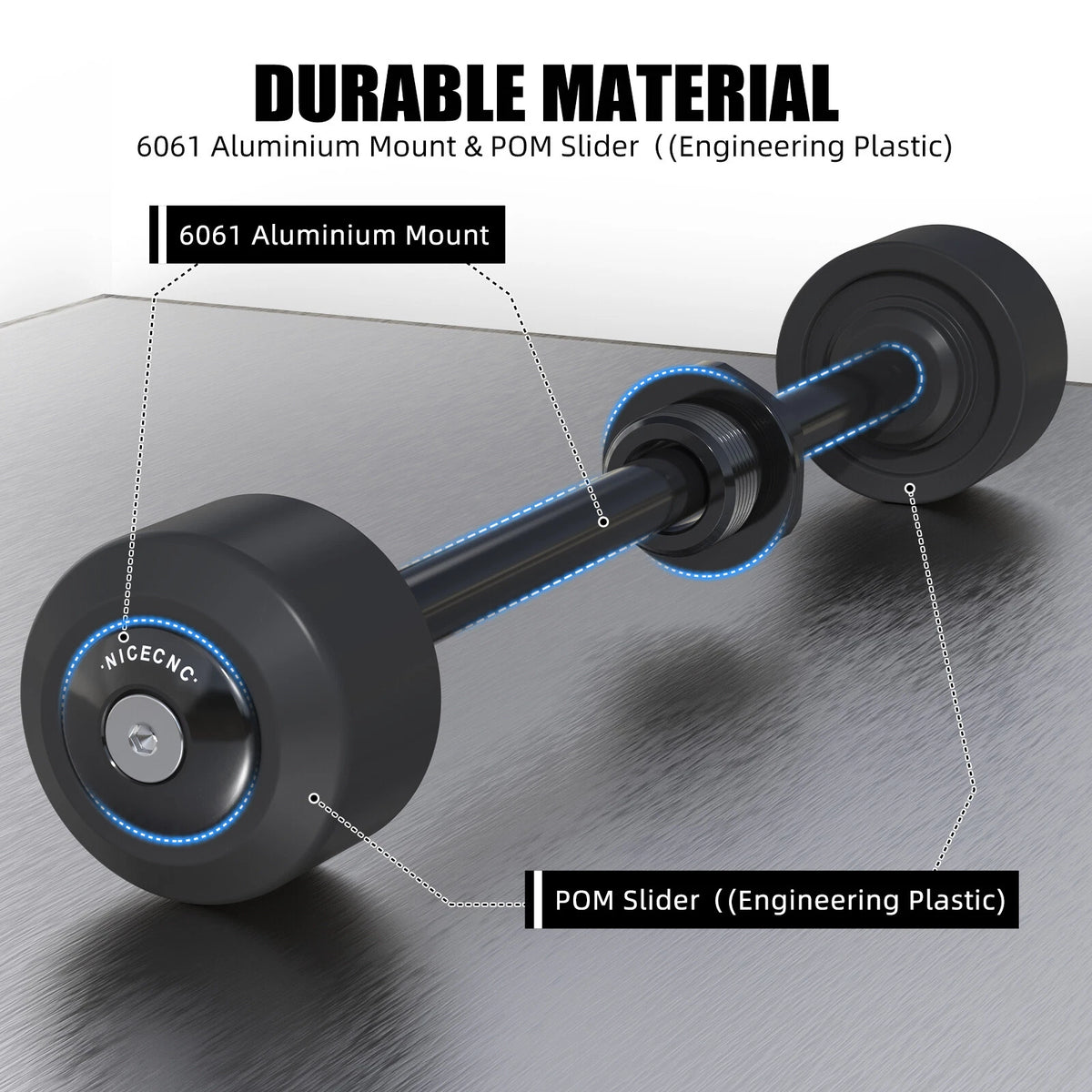 Anodized Front Axle Slider Crash Bung for KTM 125 Duke (2024) 125 RC (2022–2023)