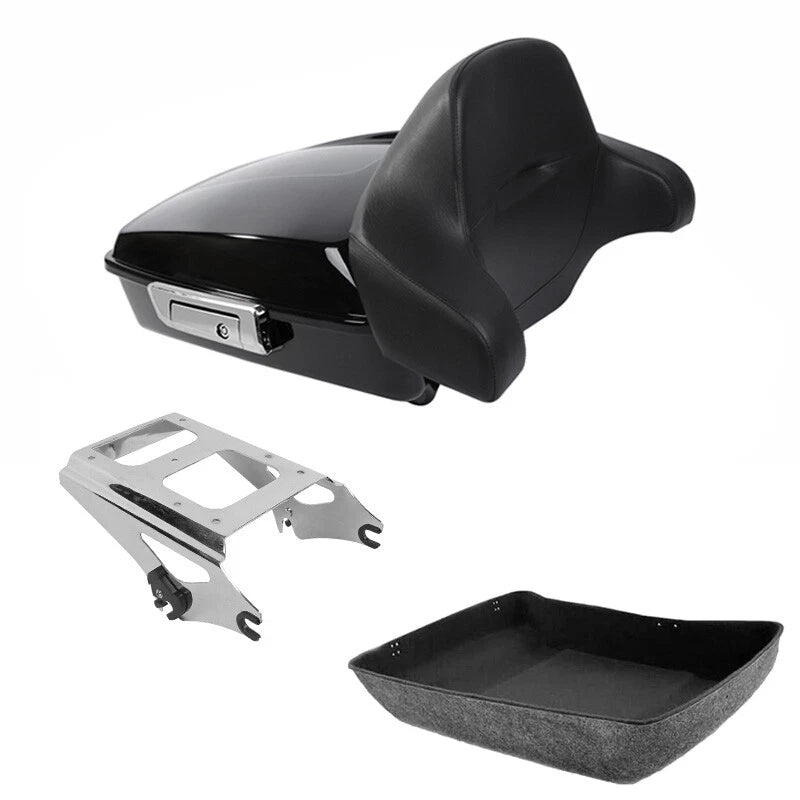 Chopped Trunk Backrest Mount Rack for Harley Touring Road King (2009–2013)