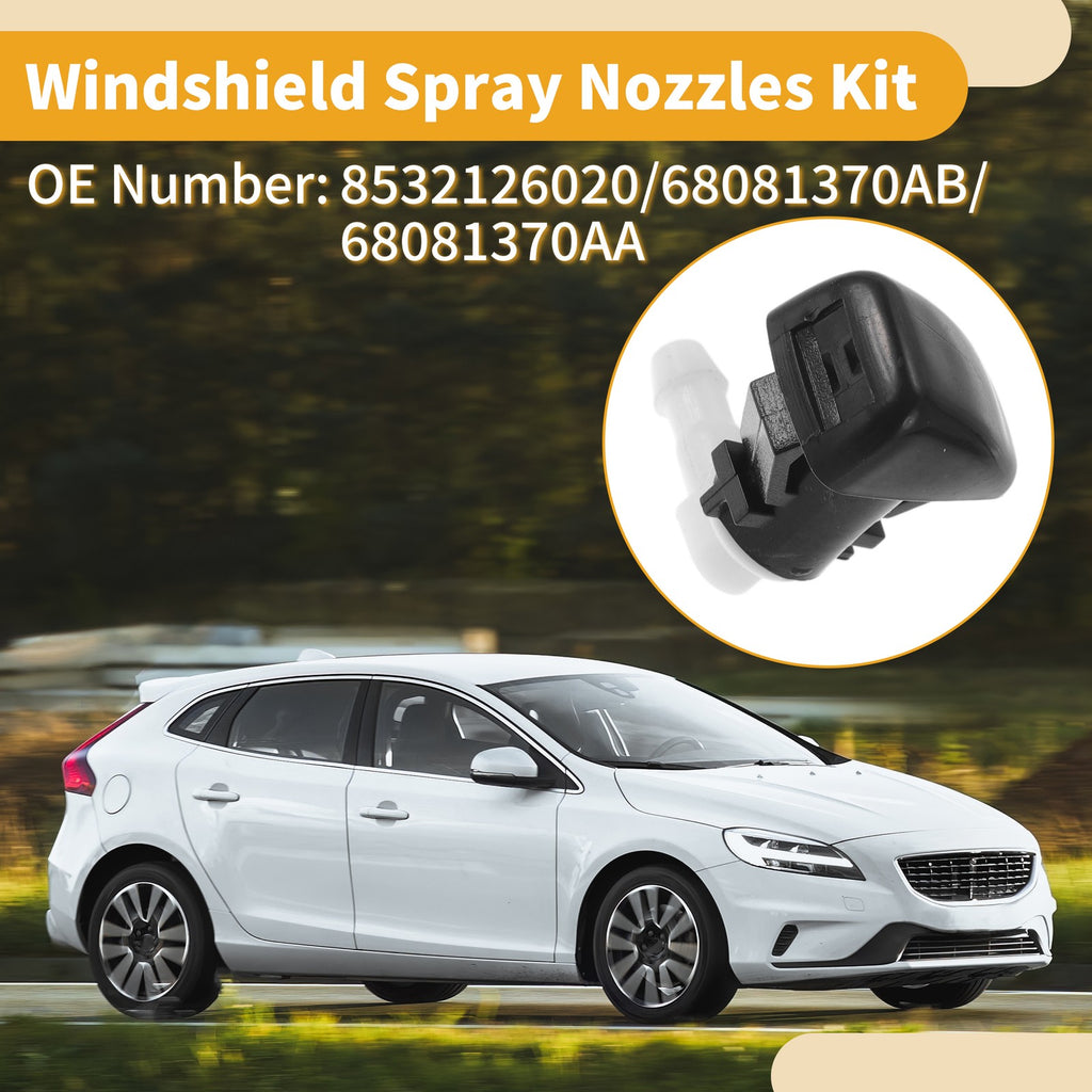 Windshield Washer Nozzle Kit with Gaskets for Dodge Dart (2012–2016)