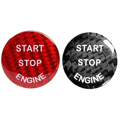 Carbon Fiber Trim Keyless Start Button Cover For BMW E-Chassis X5/6 E70/71 Red