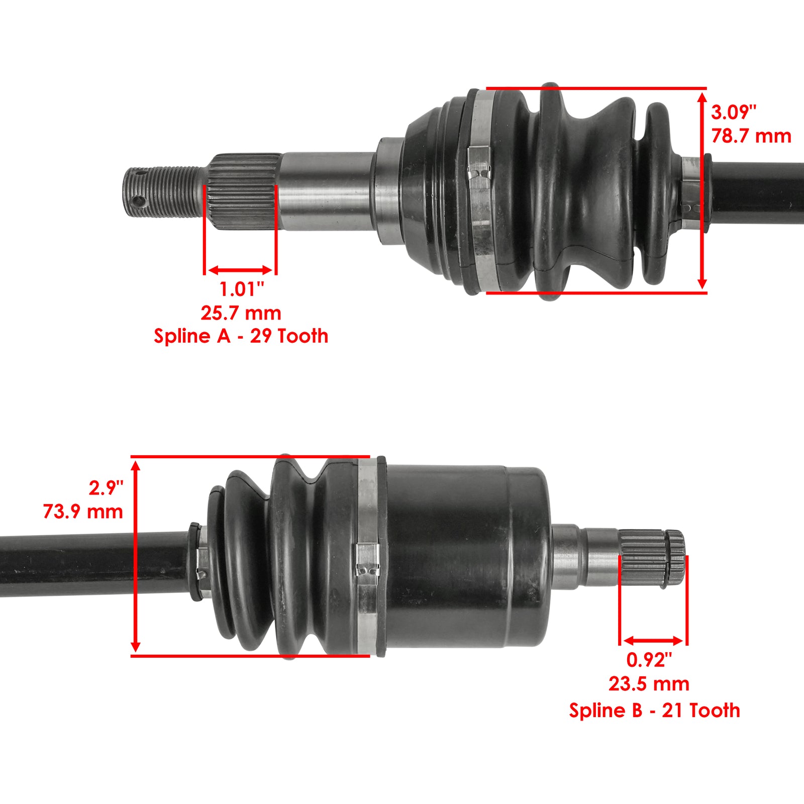 Caltric Front Right CV Joint Axle Replacement for Can-Am Defender HD10 2018