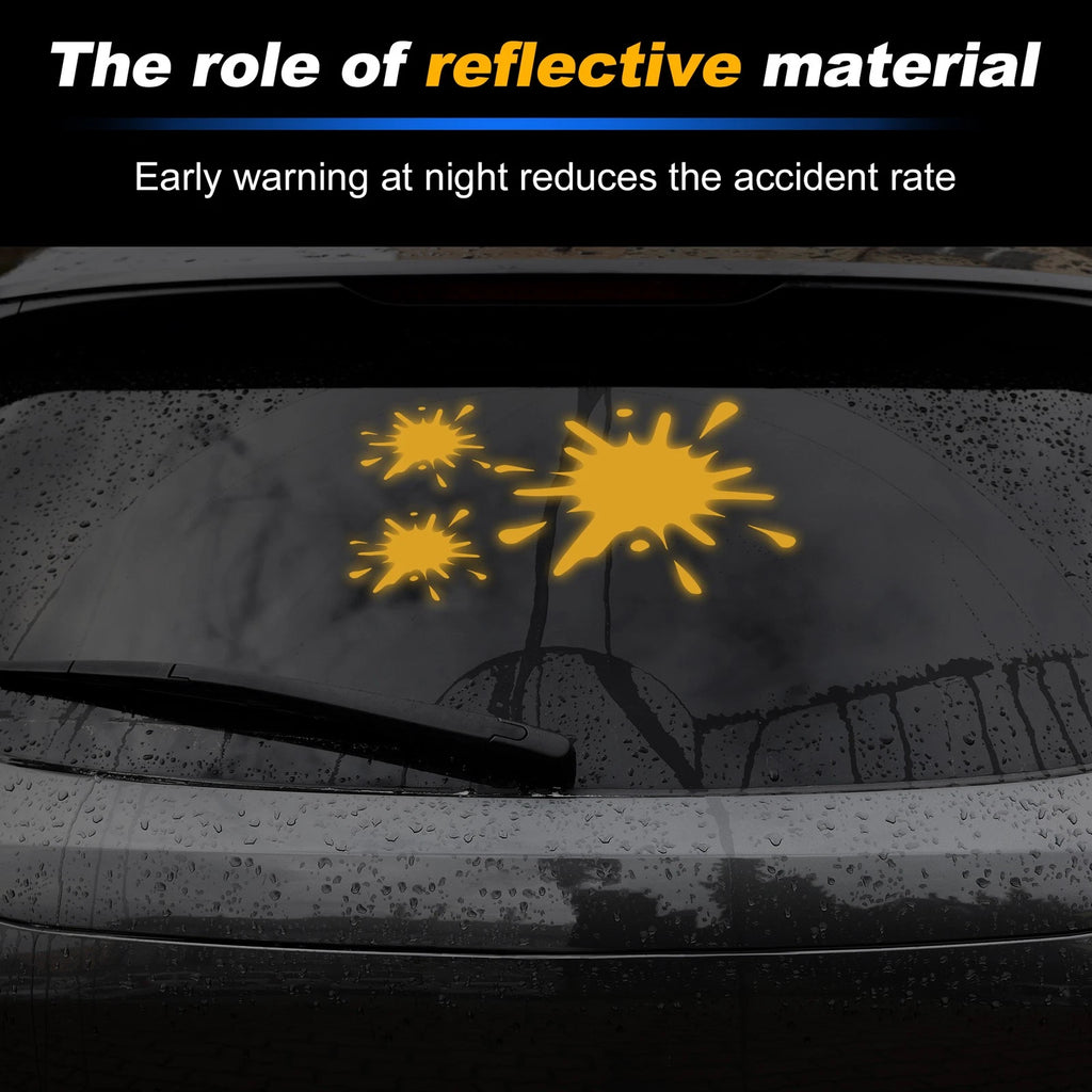 Reflective Bumper Decal for - Yellow, 3 Spots