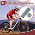 Bicycle Wheel Spoke Set Carbon Steel Galvanized 174mm for 14G (72 Pack)