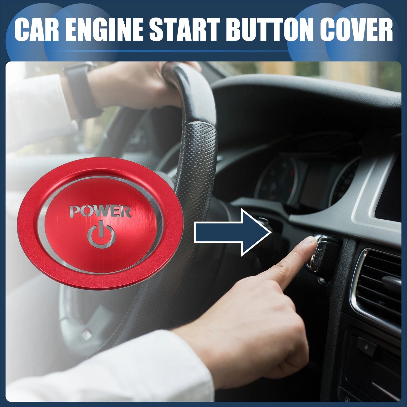 Engine Start Stop Button Cover Set Replacement for Toyota Vellfire 30 Series (2015–2023)