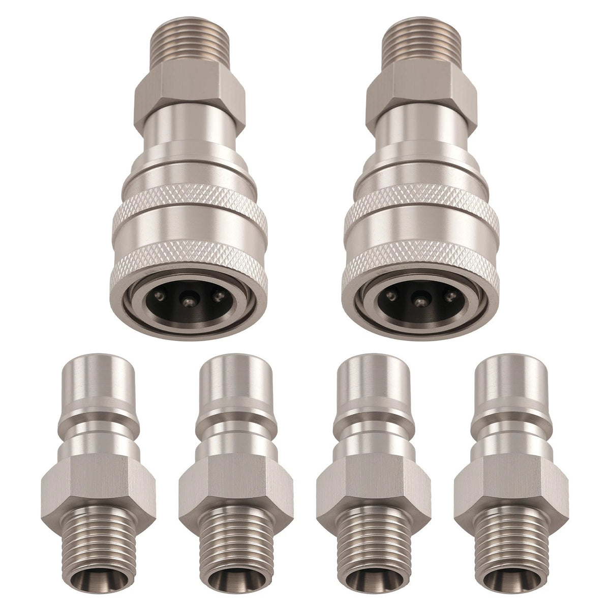 6Pcs Hydraulic Adapter Set for AGT Mini Excavator (M14-M16) w/ Check Valve
