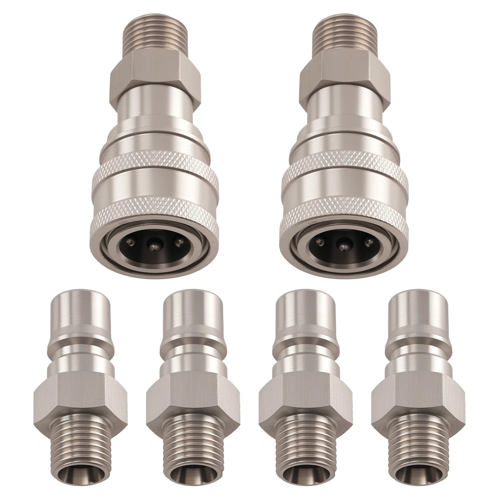 6Pcs Hydraulic Adapter Set for AGT Mini Excavator (M14-M16) w/ Check Valve