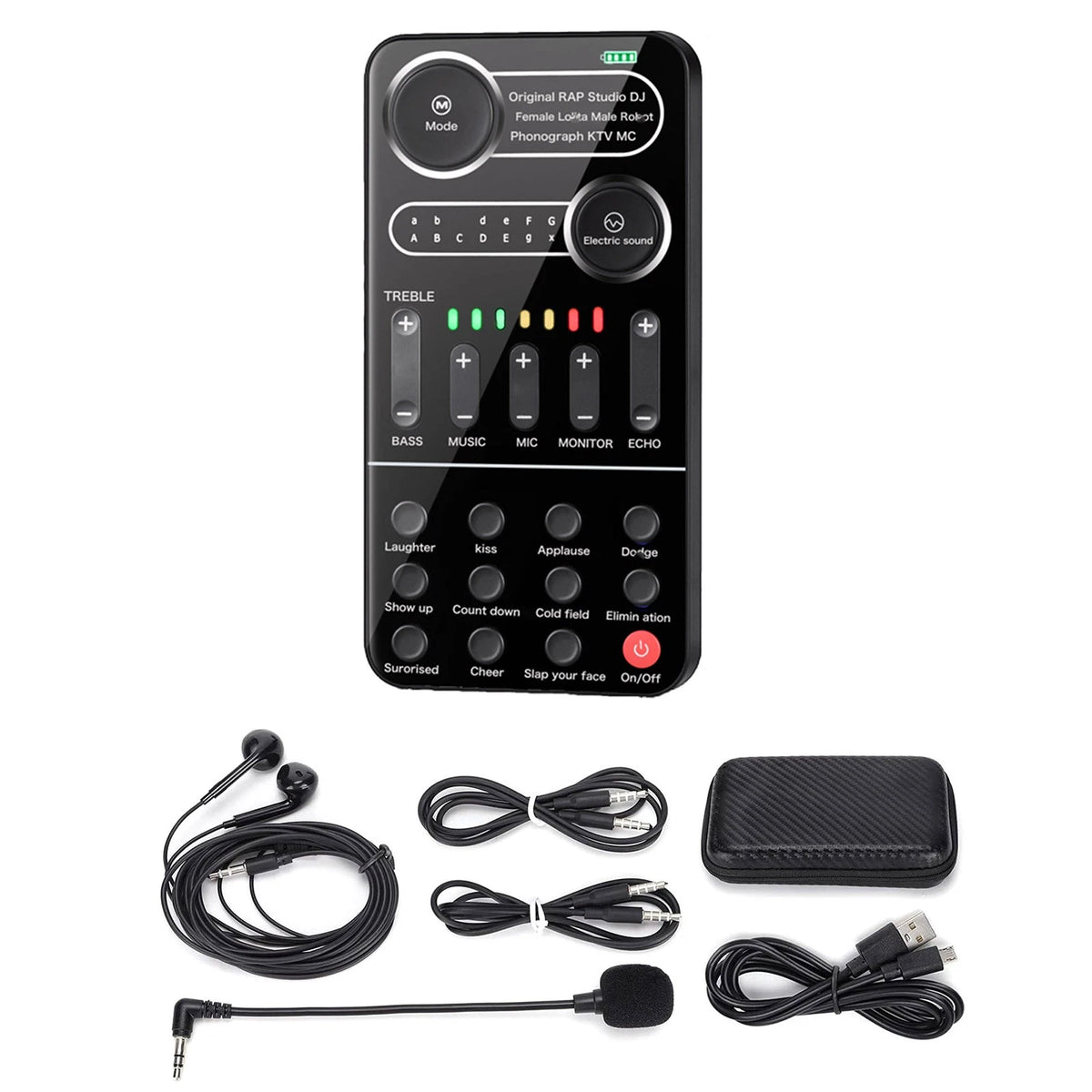 IOS Sound Card Portable Mixer with Evade Function & 9 Sound Effects